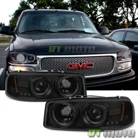 GM2502214 DTMOTO Headlights Bumper Lamps C3 Gmc Yukon Denali #2