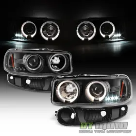 GM2502214 DTMOTO Headlights Bumper Lamps C3 Gmc Yukon Denali
