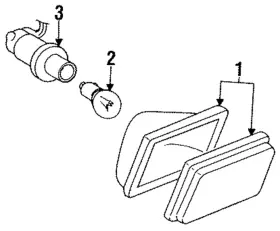 F2DZ-15A201-B FORD Cornering Lamp Taurus