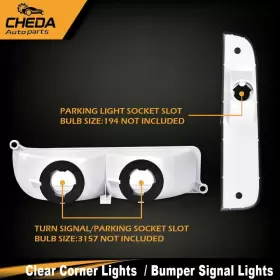 G-02SLA3901ASM G-PLUSAUTO Corner Lights Bumper Signal Xj Jeep #3