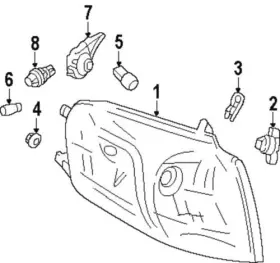 10429816 GM Silhouette Base Insulator Parking Lamp Oldsmobile
