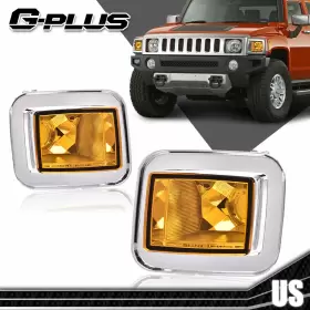 GPL564232 GPLUSMOTOR Front Turn Signal Lights Amber Lens H2 #2