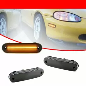 RB-273BA GTINTHEBOX Smoked Lens Led Front Marker Light Amber #2