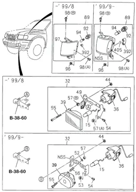 8-97174-909-0 HONDA Light Unit Combination Passport