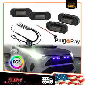 RB-160RGB JDMTECH Plug Play Remote Led Front Grille Lights