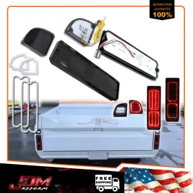 RB-434BD JDMTECH Smoked Led Tailight Reverse Lamps Chevy Gmc