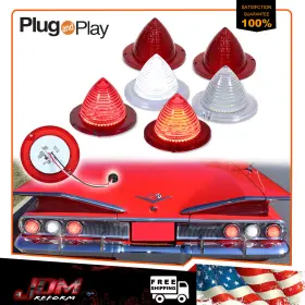 RB-438RR JDMTECH Bel Air Biscayne El Rear Led Reverse Tail