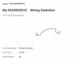 92290-D5510 KIA Wire Harness