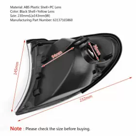 63137165860 MADHORNETS Right Front Indicator Signal Corner #3