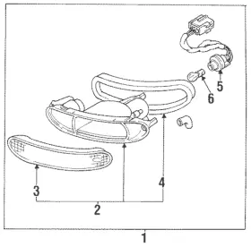 EA01-51-060F MAZDA Lamp Comb Passenger Rh MX-3
