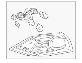 8330A622 MOPAR Rear Right Combination Lamp Light