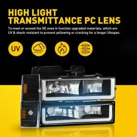 5977460 OXILAM Tube Headlights Corner Bumper Lamps Drl C10 #2