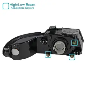 2LH-CAR96JM-RS SPEC-D TUNING Town Headlights Lamp Dodge #3