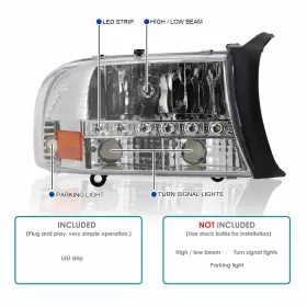 2LH-DAK97-RS SPEC-D TUNING Led Strip Headlights Headlamps #3