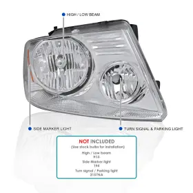2LH-F15004-RS SPEC-D TUNING Headlights Headlamps F-150 Ford #3