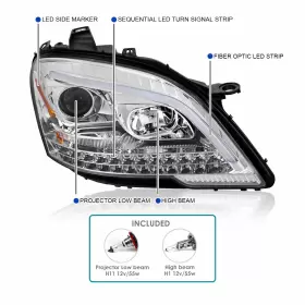 2LHP-BW16409-TM SPEC-D TUNING Benz Led Sequential Strip ML320 #3
