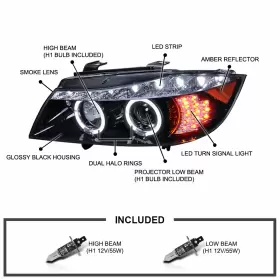 2LHP-E9005G-8V2-TM SPEC-D TUNING Glossy Halo Projector Led R8 #3