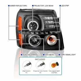 2LHP-ECLD02JM-RS SPEC-D TUNING Led Halo Projector Headlights #3