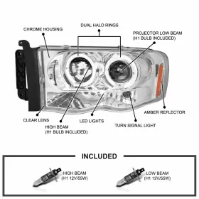 2LHP-RAM02-TM SPEC-D TUNING Led Halo Projector Headlights Ram #3