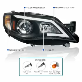 2LHP-WRX08JM-TM SPEC-D TUNING Led Strip Projector Headlights #3