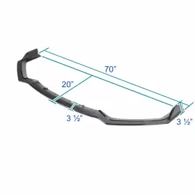 LPF-Q5018GB-AK SPEC-D TUNING Sport Glossy Front Bumper Lip #3
