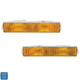 XL12784S BUICK Front Parking Turn Signal Lights Lenses Amber