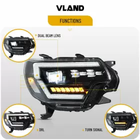 TO2503213 VLAND Led Projector Sequential Headlights Dynamic #3