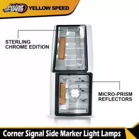 02HLA4515CSM YELLOWSPEED Ck Amber Corner Signal Marker Lamps #3