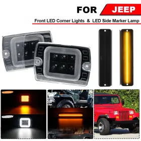 HY010275-CLEAR ZTT Yj Led Front Corner Drl Light Marker Jeep