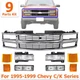 Front Grille Chrome + Head & Signal Light + Reflector For 95-99 Chevy C/K Series