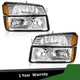 For 2002-2006 Chevy Avalanche 1500 2500 Pair Headlights Assembly+ Bumper Lamps