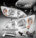 For 04-05 Honda Civic 2/4Dr Chrome Headlight Headlamp w/LED DRL Signal+6000K HID