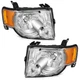 Front Headlight Assembly Left + Right For Ford Escape 2008 2009 2010 2011 2012