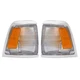 For Toyota Pickup 2WD 1992 1993 1994 1995 Pair Corner Lights W/Bulbs Chrome Trim