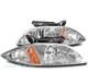 FOR 00 01 02 CHEVY CAVALIER REPLACEMENT HEADLIGHTS HEADLAMP LAMP W/CORNER CHROME FOR 00 01 02 CHEVY CAVALIER REPLACEMENT HEADLIGHTS HEADLAMP LAMP W/CORNER CHROME