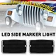 For 1997-2006 Wrangler Jeep TJ Smoked LED Bumper Front DRL Signal Lights 2PCS