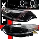 Black G3 Super Bright Halo LED Bar Projector Headlights For 2009-2012 Acura TSX 