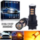 2x 30-3030SMD Yellow LED DRL Daytime Running Light Bulb 3157 3156 4114 4157 DRL