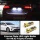 Xenon White 168 W5W LED License Plate Light Bulbs for Toyota Corolla 1998-2022