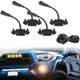 4x Raptor Style Smoked Lens Front Grille Amber LED Kit For 2016-19 Toyota Tacoma