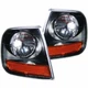 ANZO For Ford F-150 Heritage 2004 Corner Lights Black w/ Amber Reflector