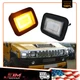 Clear Lens Switchback LED White DRL Amber Front Signal Light For 03-09 Hummer H2