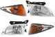 CAVALIER 00-02 HEAD LAMP RH AND LH Assembly Halogen 4-pc Kit with Corner Lights CAVALIER 00-02 HEAD LAMP RH AND LH Assembly Halogen 4-pc Kit with Corner Lights