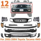 Primed Bumper Kit + Grille + Headlights + Brackets For 2001 - 2004 Toyota Tacoma