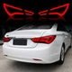 VLAND LED Tail Lights Red Smoked Light Bar For Hyundai Sonata Rear Lamps 2011-14