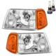 Headlight Assembly W/Led Bulbs For 2001-2011 Ford Ranger XL XLT Chrome Corner 