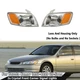 Pair Crystal Front Corner Signal Light Lens For Toyota Camry 1997 1998 1999