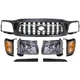 Grille Assembly Kit For 2001-2004 Toyota Tacoma with Headlight Fillers