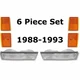 UPPER LOWER SIDE CORNER Marker PARK TURN SIGNAL LAMPS LIGHTS CHEVY TRUCK 6pc Set