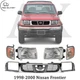 New Front Bumper Grille + Headlights +Corner Lamps For 1998-2000 Nissan Frontier